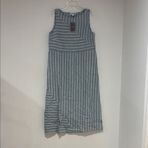 J. Jill Teal Striped Midi Dress NWT SP